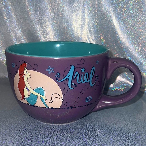Disney Other - Disney Ariel mug large cup size drinkware sipper purple blue mermaid movie